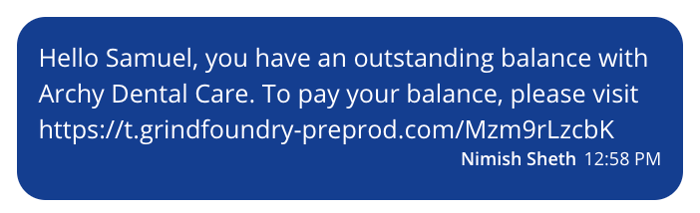 Send Payment Link directly from a Patient's Ledger